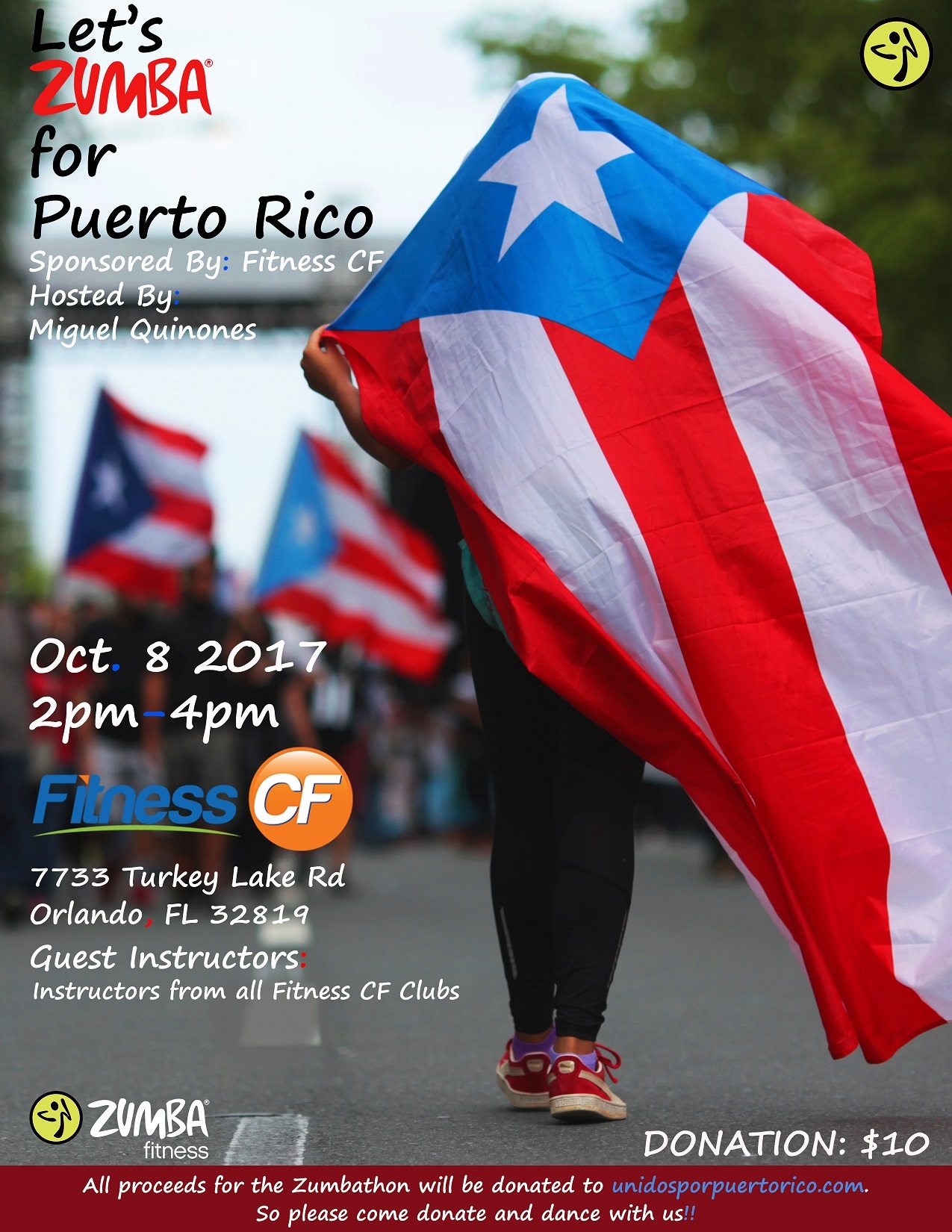 Fitness CF Zumba for Puerto Rico Fundraiser