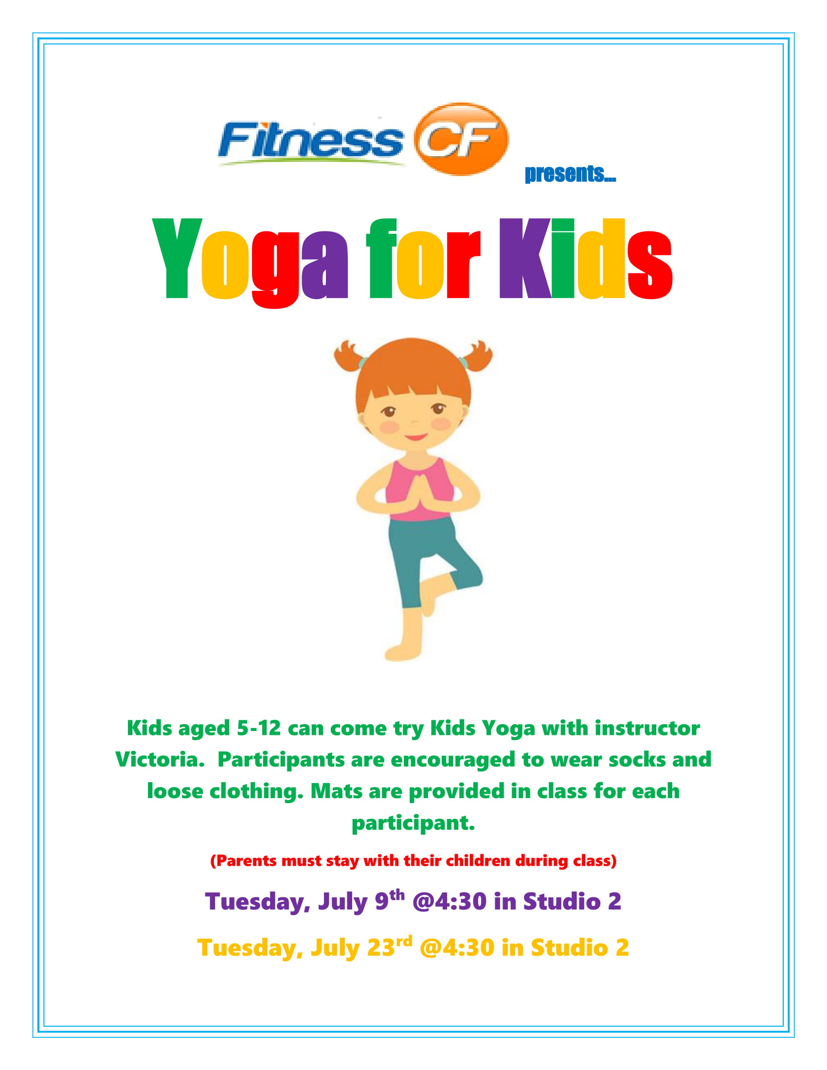 Yoga for Kids at Fitness CF!
