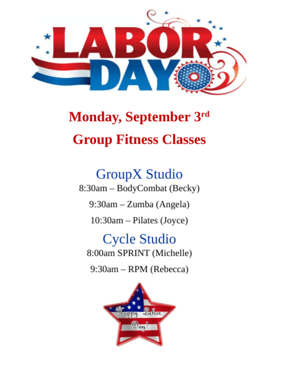 Fitness CF Mount Dora Labor Day Schedule