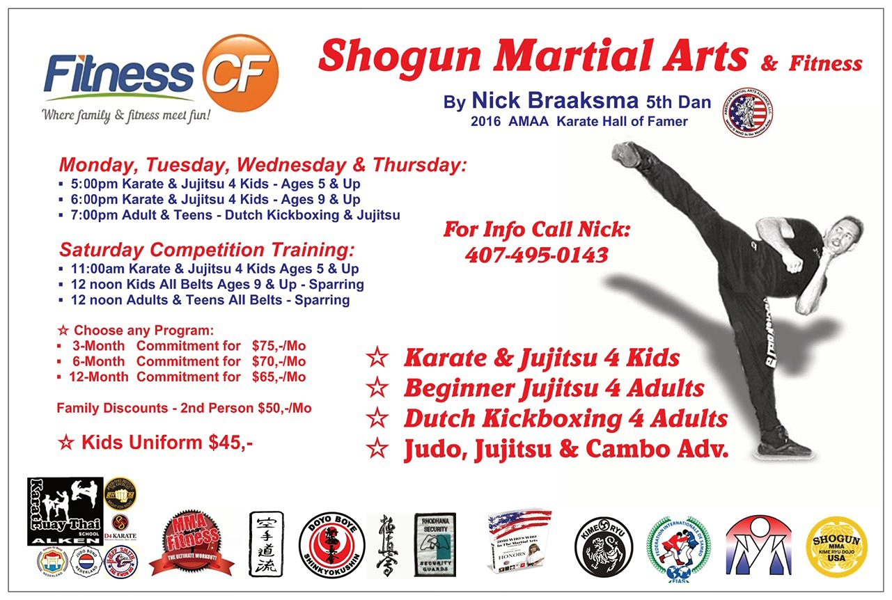Martial Arts Schedule