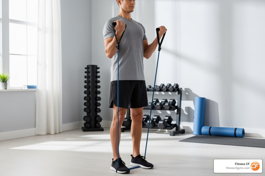 how to use exercise bands for arms