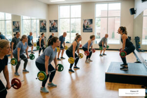 body pump program group fitness class barbell lifting