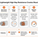 How lightweight high-rep resistance creates muscle fatigue