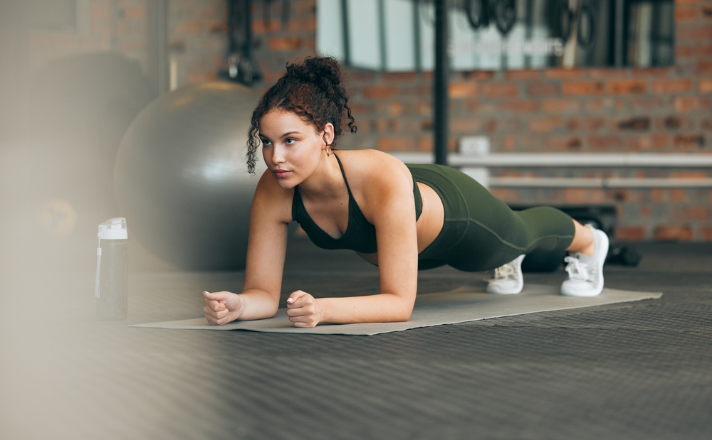 Proper alignment in high plank pose