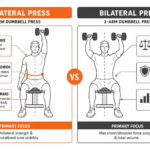 Diagram comparing unilateral press load torque and core stabilization against bilateral press balance